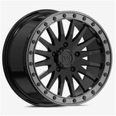 Valor V06 Beadlock 15x10 Wide Wheels Gloss Black Polaris RZR Turbo R & Pro R Ranger 1500 Xpedition