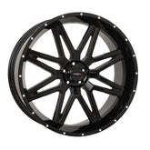 System 3 ST-7 24" Wheels Gloss Black Polaris RZR Turbo R & Pro R Ranger 1500 Xpedition