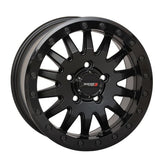System 3 SB-8 Bdlk 15" Wheels Bk +38mm/+0mm Polaris RZR Turbo R & Pro R Ranger 1500 Xpedition