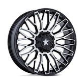 MSA Clubber 15" Wheels Black/Machined Polaris RZR Turbo R & Pro R Ranger 1500 Xpedition