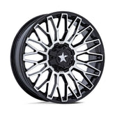 MSA Clubber 20" Wheels Black/Machined Polaris RZR Turbo R & Pro R Ranger 1500 Xpedition