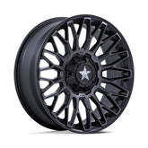 MSA Clubber 24" Wheels Matte Black DDT Polaris RZR Turbo R & Pro R Ranger 1500 Xpedition