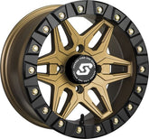 Sedona Split 6 Beadlock ATV Wheels/Rims Bronze 14" Honda Rincon Yamaha Rhino Kawasaki Brute Force Suzuki KingQuad
