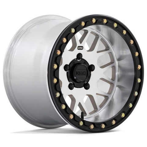 KMC Grenade Beadlock 15" Wheels Machined (+0mm) Polaris RZR Turbo R & Pro R Ranger 1500 Xpedition