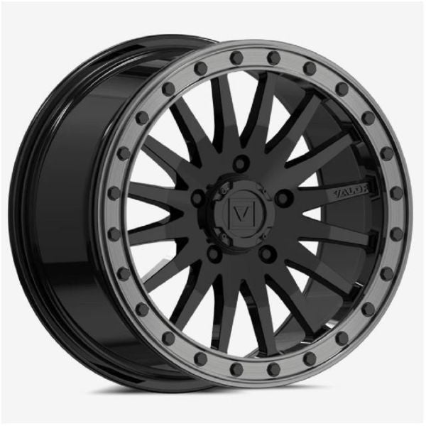 Valor V06 15" Wheels Gloss Black Polaris RZR Turbo R & Pro R Ranger 1500 Xpedition