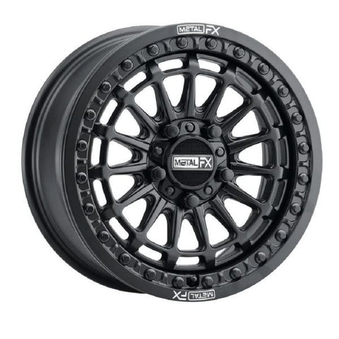 MetalFX Delta R Beadlock 15" Wheels Black Polaris RZR Turbo R & Pro R Ranger 1500 Xpedition