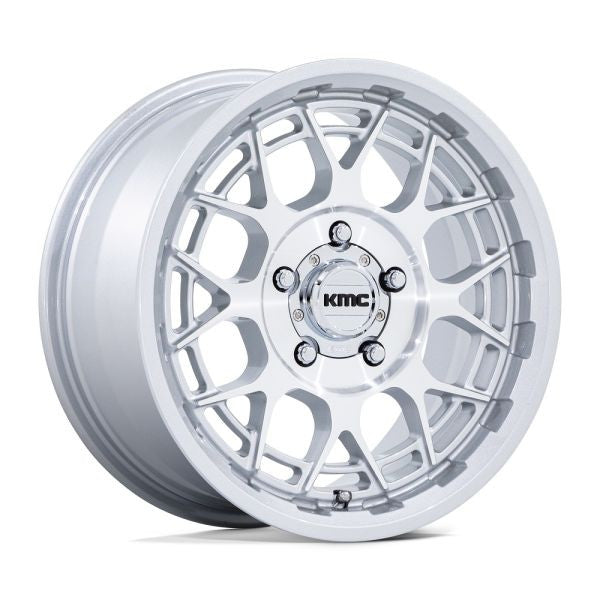 KMC Technic 15" Wheels Gloss Silver Machined Polaris RZR Turbo R & Pro R Ranger 1500 Xpedition