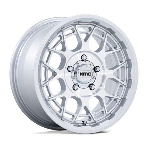 KMC Technic 15" Wheels Gloss Silver Machined Polaris RZR Turbo R & Pro R Ranger 1500 Xpedition