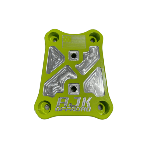 Polaris Pro R / Turbo R Billet Radius Rod Plate / Pull Plate  AJK Offroad No Lifted Lime