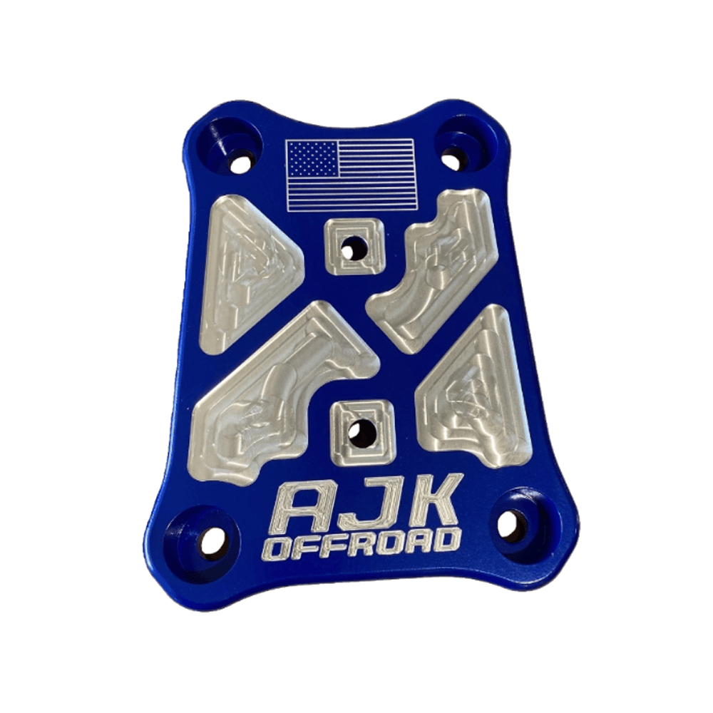 Polaris Pro R / Turbo R Billet Radius Rod Plate / Pull Plate  AJK Offroad No Blue