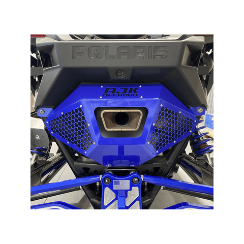 Polaris Pro R Exhaust Cover Bumper  AJK Offroad Black Ghost Gray