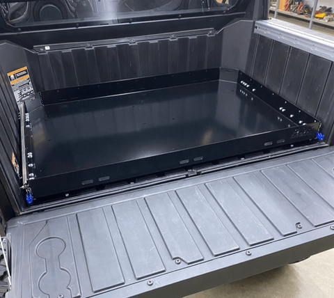 Polaris Xpedition Bed Drawer by AJK Offroad Back Side Open View