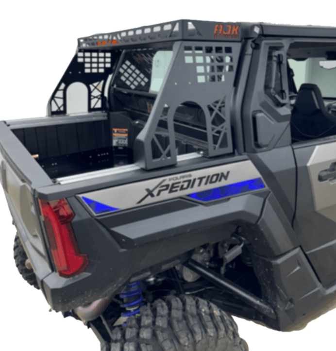 Polaris Xpedition Headache Rack 1/2 Rack  by AJK Offroad Right Side View of Rack