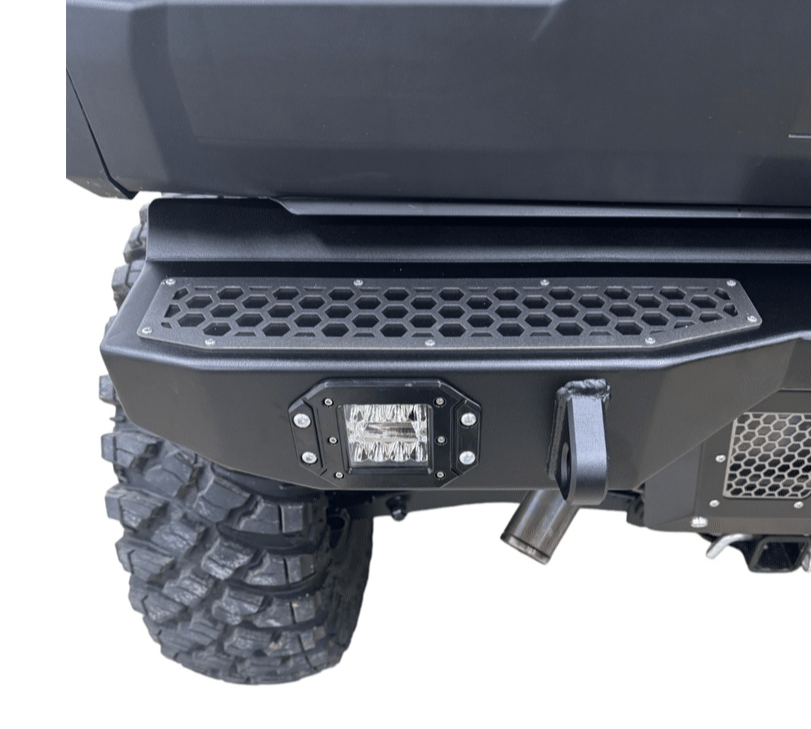 Polaris Xpedition Rear Bumper by AJK Offroad Front Close Up of Left Side