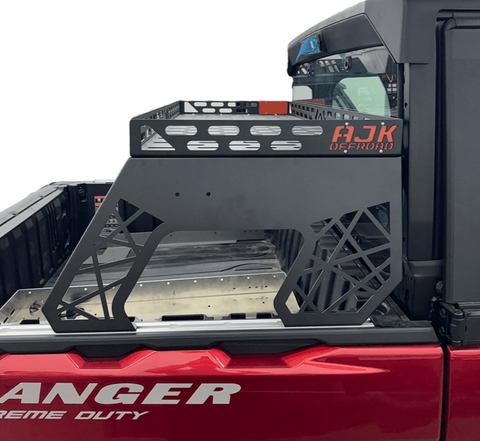 Polaris Ranger 1500XD Short Headache Rack 3/4 Rack by AJK Offroad Full Side Angle View
