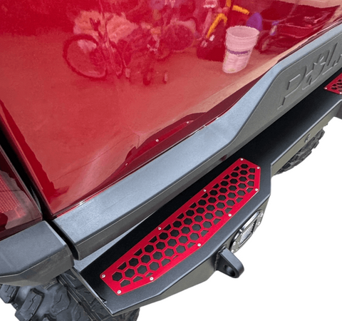 Polaris Ranger 1500XD Rear Bumper by AJK Offroad Top Down Close Up of Left Side
