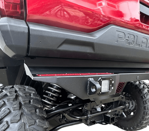 Polaris Ranger 1500XD Rear Bumper by AJK Offroad Low Close Up of Left Side