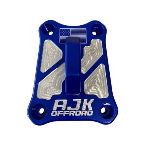 Polaris Pro R / Turbo R Billet Radius Rod Plate / Pull Plate  AJK Offroad Yes Blue