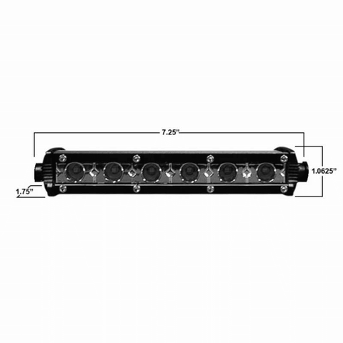 Ultra Slim Single Row Light Bar 7.25"  AJK Offroad   
