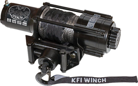 KFI 4,500LB Wide Spool Stealth Series Winch (SE45w-R2) / Synthetic Cable 