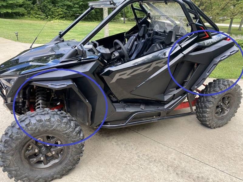 RZR PRO XP Fender Flare Set (front and rear)