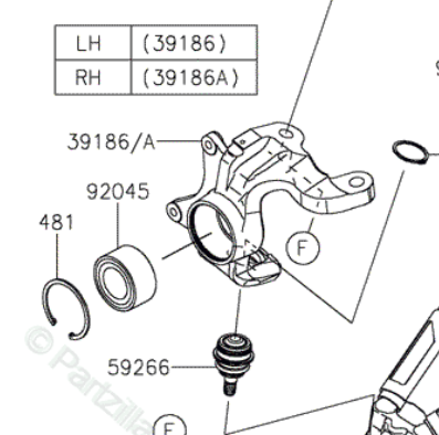 2020 Kawasaki KRX Steering Knuckle (21+ updated)