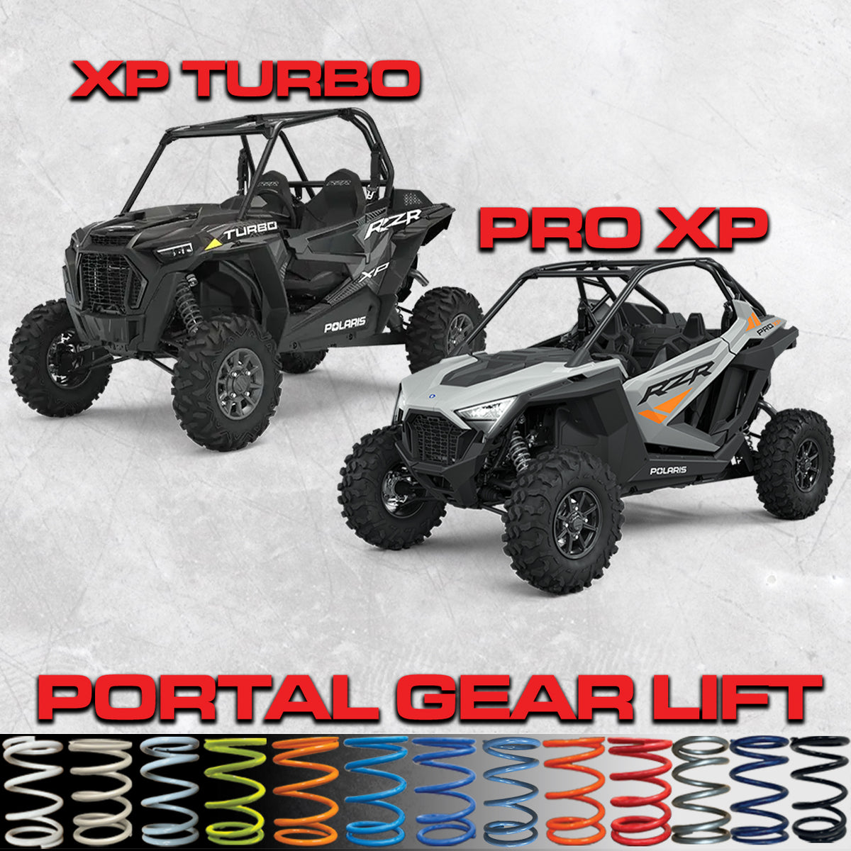 Polaris RZR XP Turbo & Pro XP Portal Gear Lift Spring Kit Upgrade