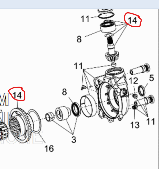 POLARIS RS1/PROXP/TURBOR/TURBOS/PRO S Ring and Pinion Set