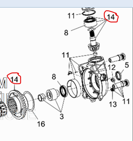 POLARIS RS1/PROXP/TURBOR/TURBOS/PRO S Ring and Pinion Set