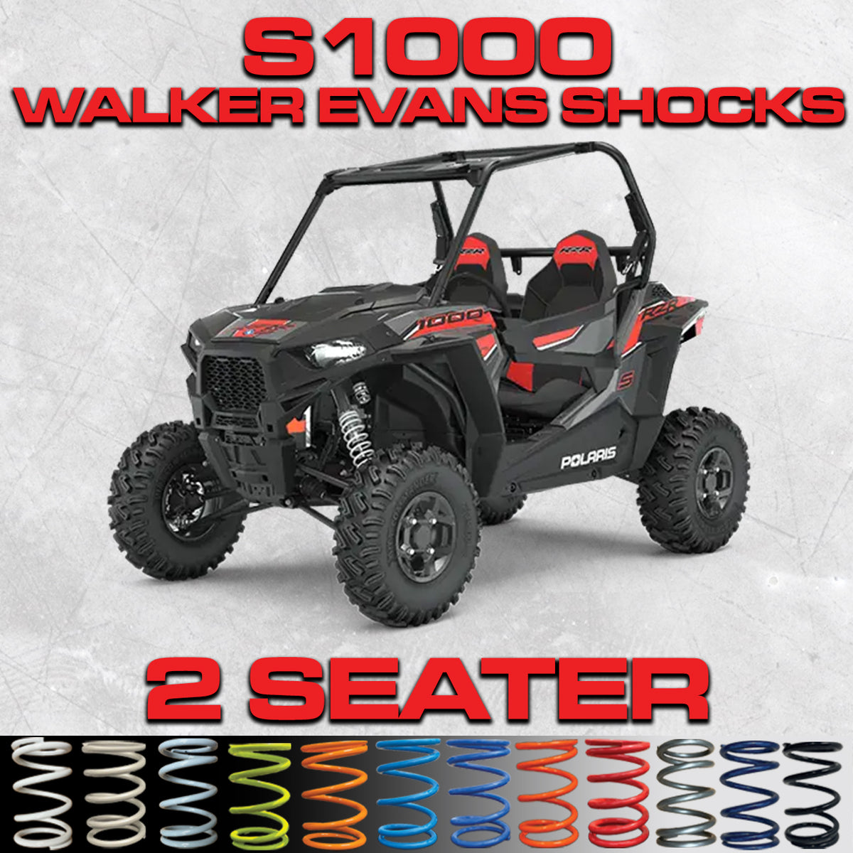 Polaris RZR S 1000 2 Seater Tender Spring Kit (Walker Evans Shocks)