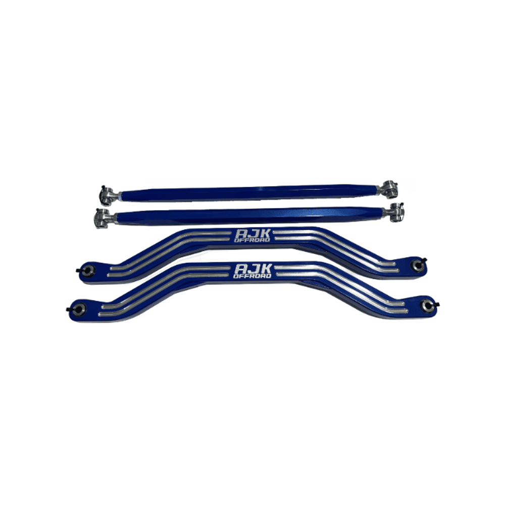 Polaris Pro R / Turbo R High Clearance Radius Rods by AJK Offroad Blue Both Rods