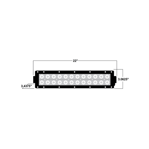 Dual Row LED Light bar 22 Inch  AJK Offroad