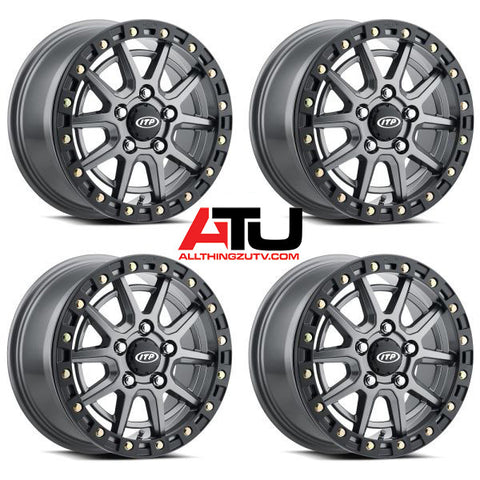  ITP SD10 Beadlock 15" Wheels Grey Polaris RZR Turbo R & Pro R Ranger 1500 Xpedition ITP Tires & Wheels for ATVs, UTVs and Golf Carts