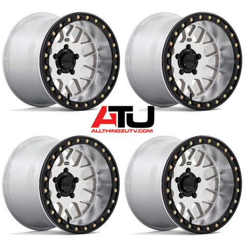 KMC Grenade Beadlock 15" Wheels Machined (+0mm) Polaris RZR Turbo R & Pro R Ranger 1500 Xpedition
