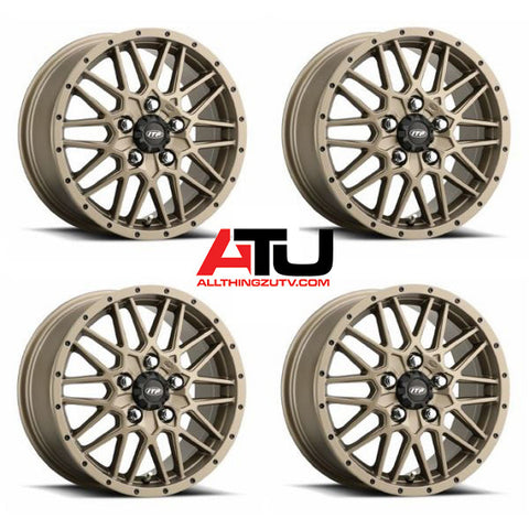 ITP Hurricane Wheels Bronze 15" Polaris RZR Turbo R & Pro R Ranger 1500 Xpedition ITP Tires & Wheels for ATVs, UTVs and Golf Carts