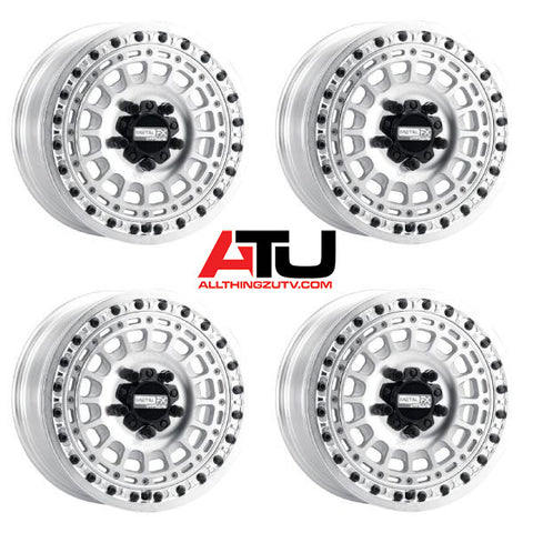 MetalFX Hitman R Beadlock 15" Wheels Raw Polaris RZR Turbo R & Pro R Ranger 1500 Xpedition