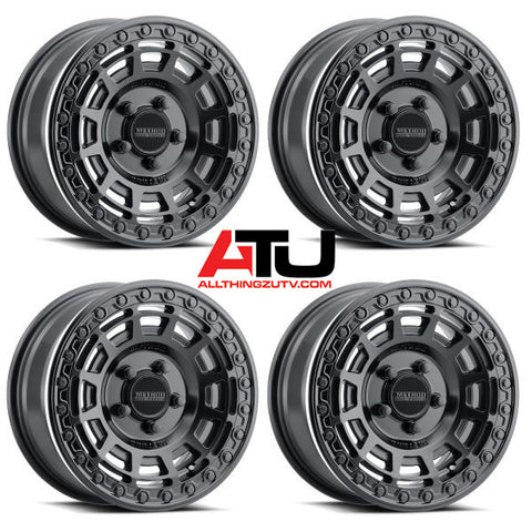 Method 415 15" Wheels Black (+38mm) Polaris RZR Turbo R & Pro R Ranger 1500 Xpedition