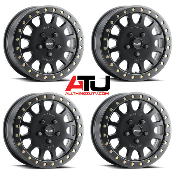 Method 401 Beadlock 15" Wheels Black Polaris RZR Turbo R & Pro R Ranger 1500 Xpedition