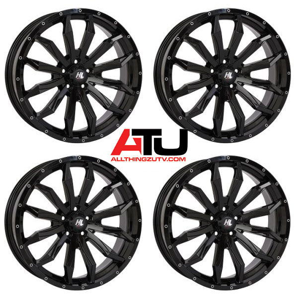 High Lifter by STI HL21 24" Wheels Black Polaris RZR Turbo R & Pro R Ranger 1500 Xpedition