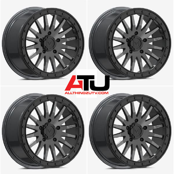 Valor V06 15x8 / 15x10 Wheels Gunmetal Polaris RZR Turbo R & Pro R Ranger 1500 Xpedition