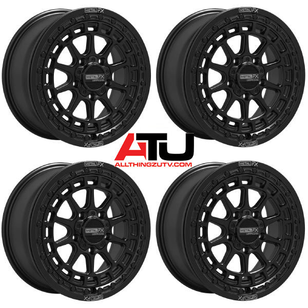 MetalFX Outlaw R Beadlock 15" Wheel Black Polaris RZR Turbo R & Pro R Ranger 1500 Xpedition