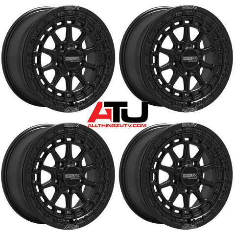 MetalFX Outlaw R Beadlock 15" Wheel Black Polaris RZR Turbo R & Pro R Ranger 1500 Xpedition