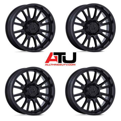 MSA ThunderLips 15" Wheels Matte Black Polaris RZR Turbo R & Pro R Ranger 1500 Xpedition