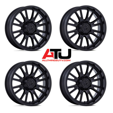 MSA ThunderLips 20" Wheels Matte Black Polaris RZR Turbo R & Pro R Ranger 1500 Xpedition