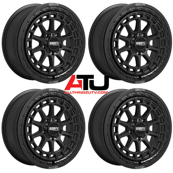 MetalFX Outlaw R Beadlock 17" Wheel Black Polaris RZR Turbo R & Pro R Ranger 1500 Xpedition
