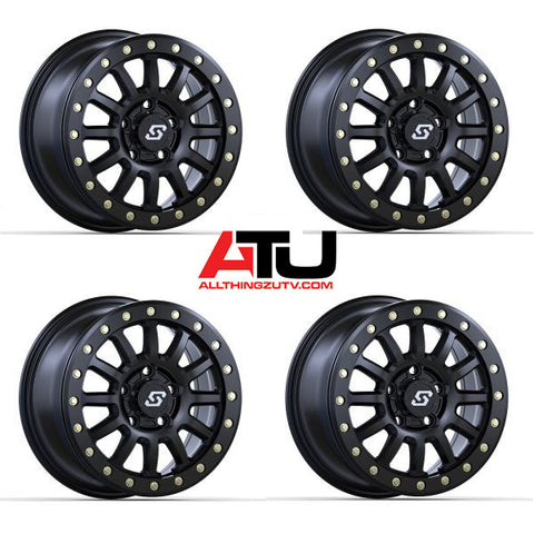 Sedona Sano Beadlock 15x7 Wheels Black Polaris RZR Turbo R & Pro R Ranger 1500 Xpedition