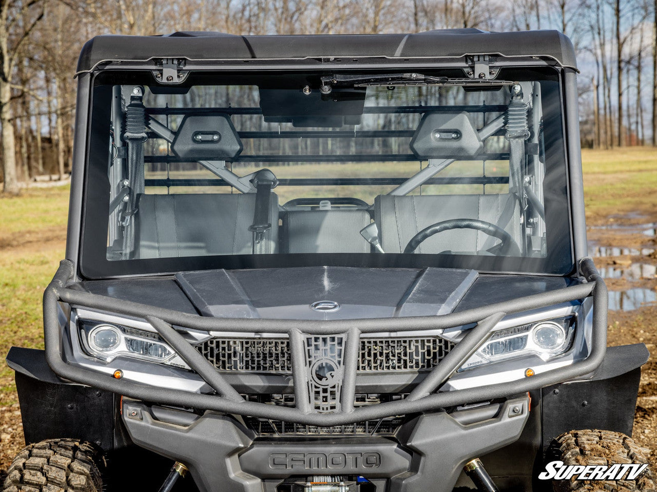 CFMOTO UForce 1000 MaxDrive Power Flip Glass Windshield
