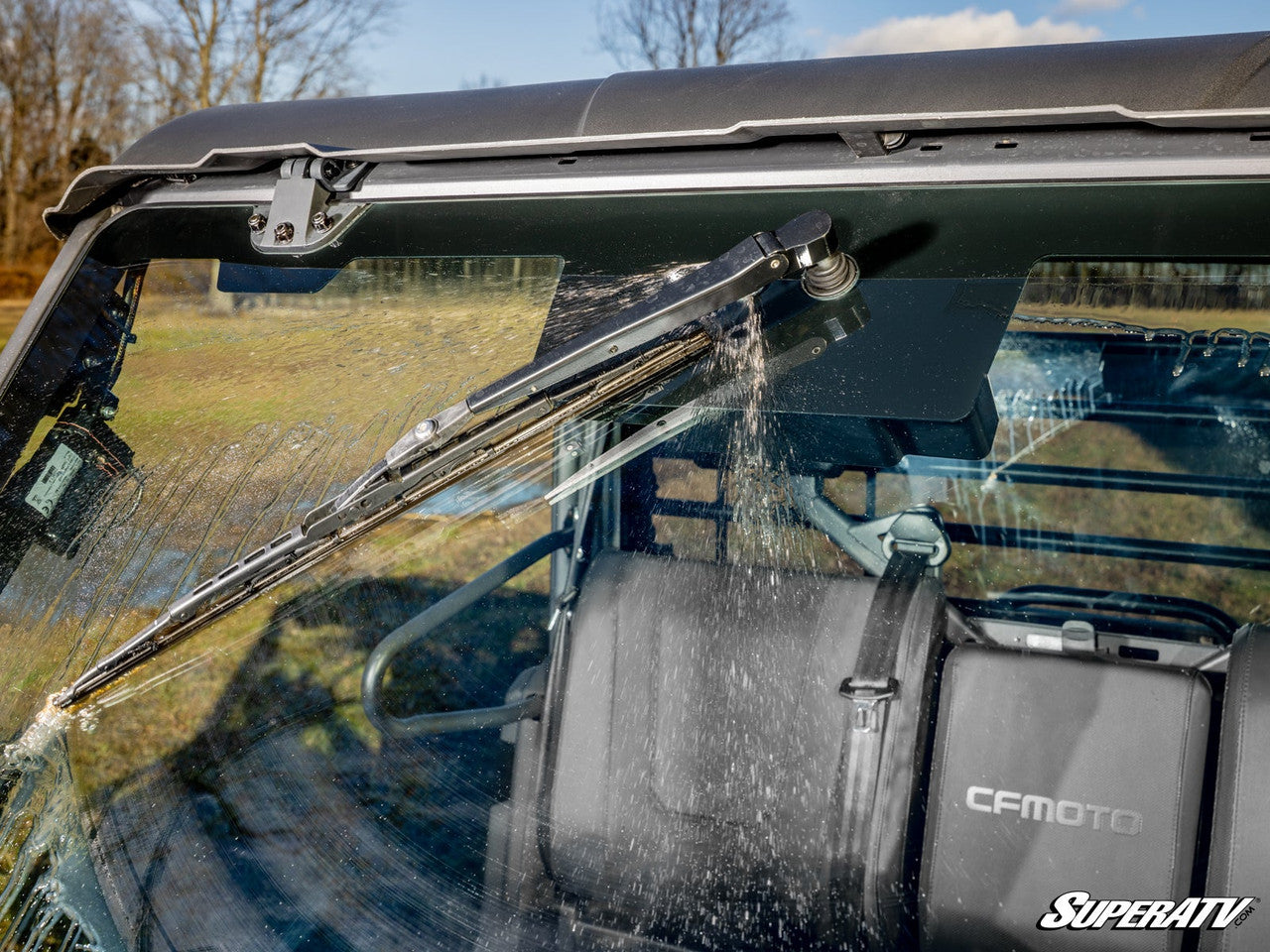 CFMOTO UForce 1000 MaxDrive Power Flip Glass Windshield
