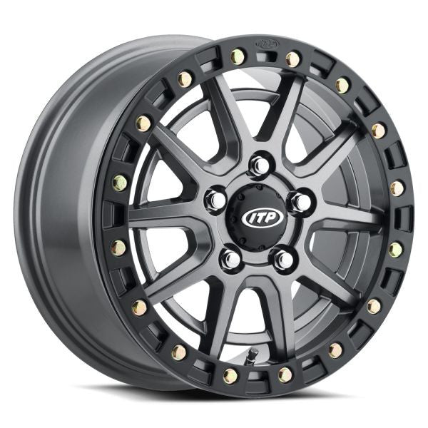  ITP SD10 Beadlock 15" Wheels Grey Polaris RZR Turbo R & Pro R Ranger 1500 Xpedition ITP Tires & Wheels for ATVs, UTVs and Golf Carts