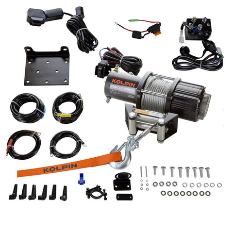 Kolpin 4500 lb Steel Cable Winch Kit 